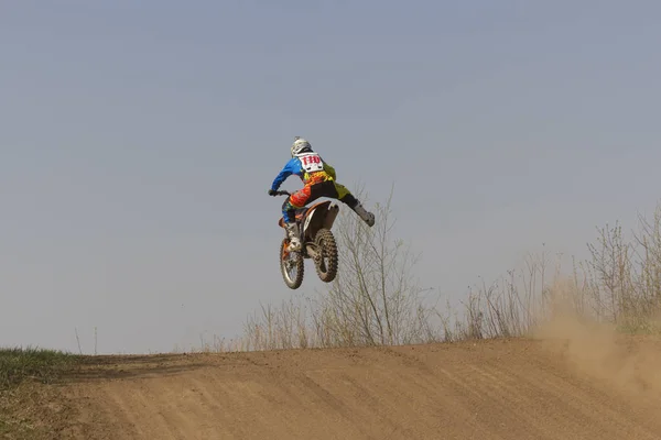 MOSCOW - JUNHO 4: Motociclista no Campeonato Europeu de Motos — Fotografia de Stock