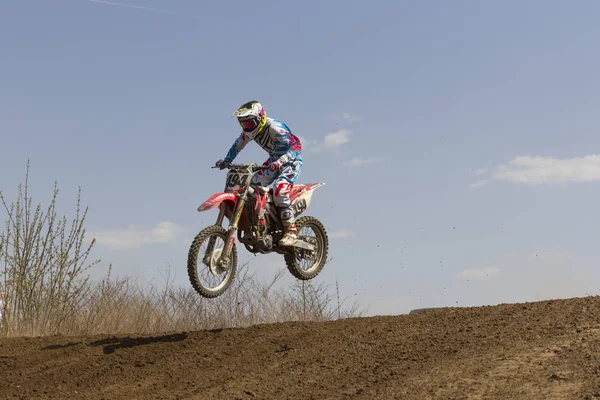 MOSCOW - JUNHO 4: Motociclista no Campeonato Europeu de Motos — Fotografia de Stock