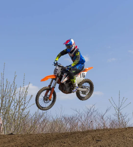 MOSCOW - JUNHO 4: Motociclista no Campeonato Europeu de Motos — Fotografia de Stock