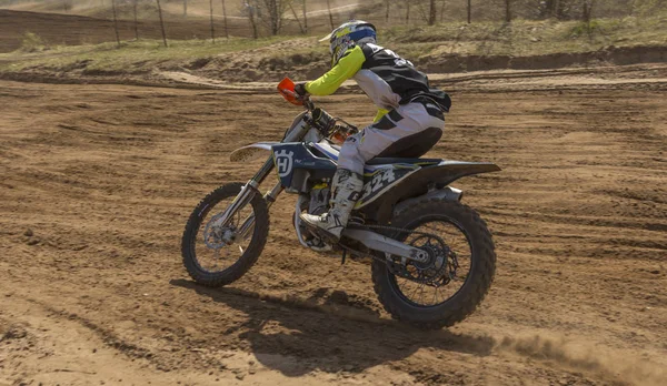 MOSCOW - JUNHO 4: Motociclista no Campeonato Europeu de Motos — Fotografia de Stock