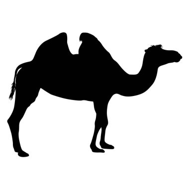 Beyaz arka planda devenin silueti