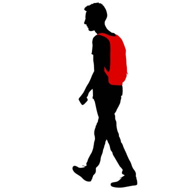 Ayakta, insanlar beyaz arka planda siyah siluet kişi