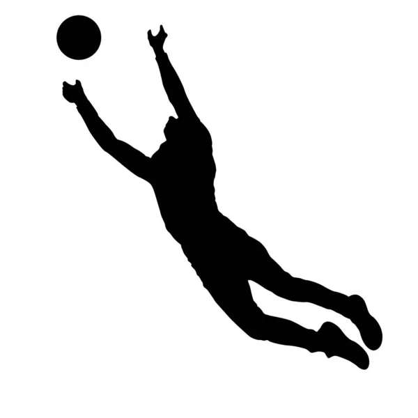 Acrobat sautant la silhouette sur un fond blanc — Image vectorielle