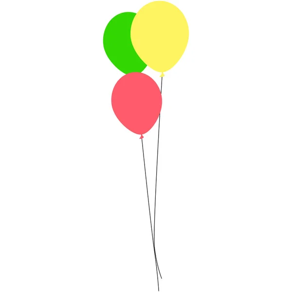 Balão bonito inflável em um fundo branco — Vetor de Stock