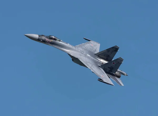 モスクワロシアZhukosky飛行場31 8月2019 国際航空宇宙サロンのエアロビクスSu 30飛行Maks 2019 — ストック写真