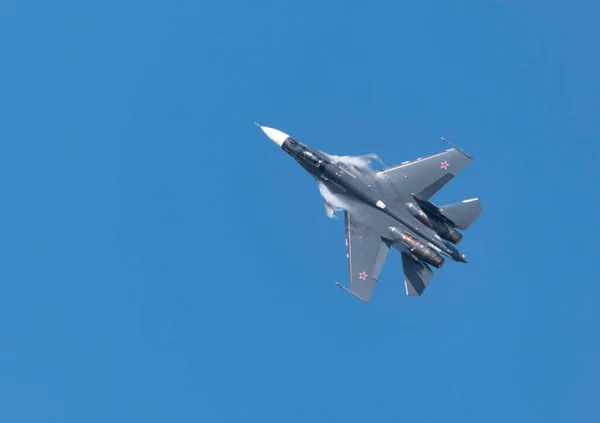 Moskva Ryssland Zhukovsky Airfield Augusti 2019 Aerobatic Perfomerande Demonstrationsflygning Den — Stockfoto