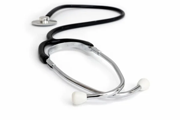 Stetoskop Isoleret Hvid Baggrund Medicinsk Instrument Til Auskultation - Stock-foto