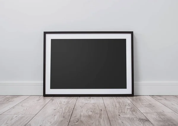 Marco de imagen en blanco en el suelo — Foto de Stock