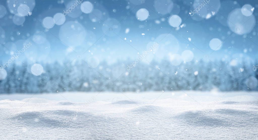 Empty panoramic winter background