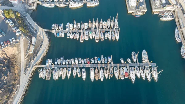 Tenerife Adası kanarya İspanya dron üstten görünüm limanının havadan görünümü