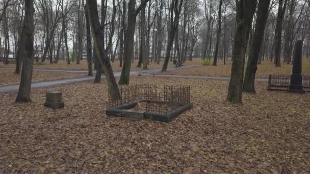 Vieille Cemetety Lielie Kapi Riga Lettonie Ville Aérienne Drone Vue — Video