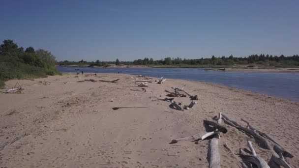 Rio Gauja Letónia Drenar Para Mar Báltico Drone Aéreo Vista — Vídeo de Stock