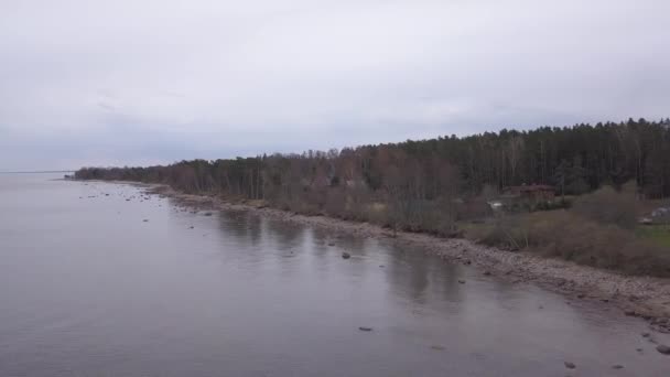 Roja Latvia Baltic Sea Sea Sea Air Drone Drone Draufsicht — Stockvideo