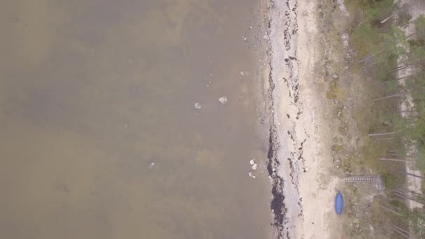 Roja Letland Oostzee Kust Luchtfoto Drone Bovenaanzicht Uhd Video — Stockvideo