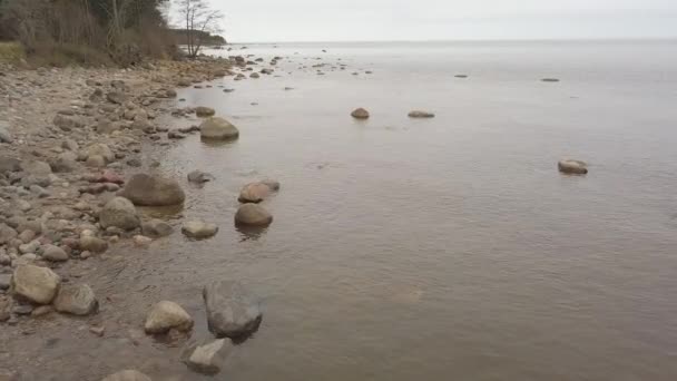 Roja Lettonie Mer Baltique Drone Aérien Vue Dessus Uhd Vidéo — Video