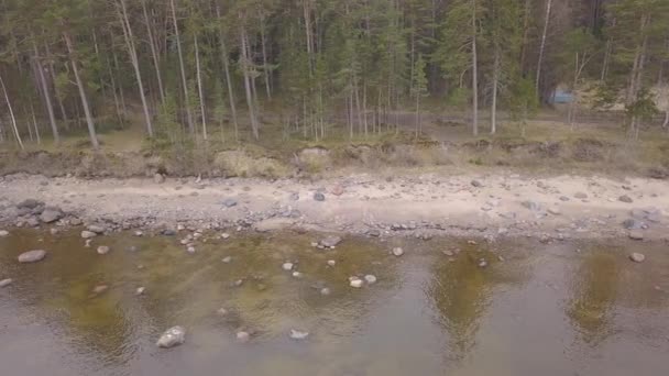 Roja Lettonia Mar Baltico Mare Aereo Drone Vista Dall Alto — Video Stock