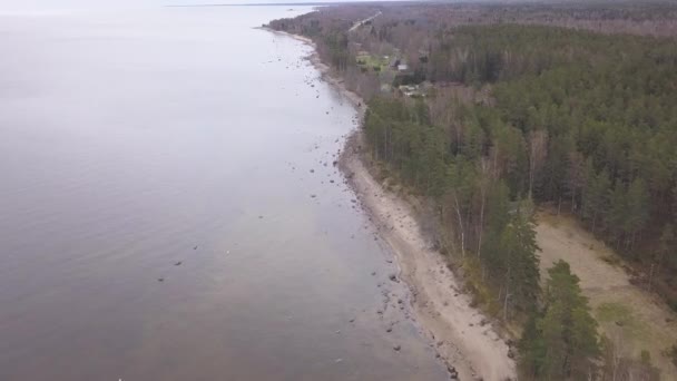 Roja Letonya Baltık Denizi Deniz Hava Dron Üstten Görünüm Uhd — Stok video