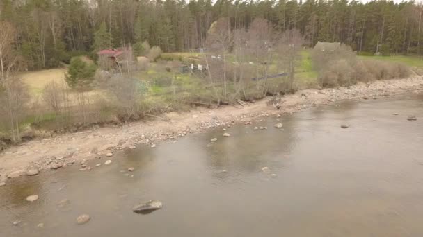 Roja Lettland Östersjön Seaside Antenn Drönare Ovanifrån Uhd Video — Stockvideo