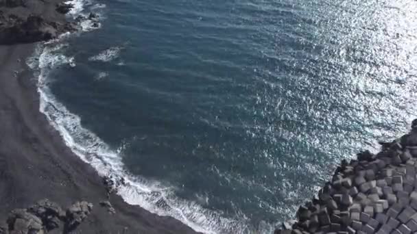 Luchtfoto Van Tenerife Eiland Canarische Spanje Atlantische Oceaan Drone Bovenaanzicht — Stockvideo