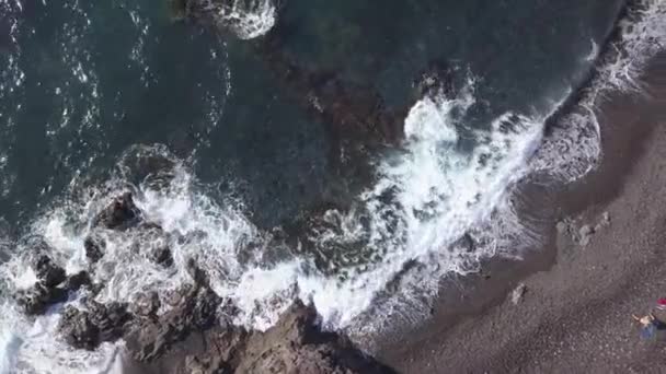 Luchtfoto Van Tenerife Eiland Canarische Spanje Atlantische Oceaan Drone Bovenaanzicht — Stockvideo