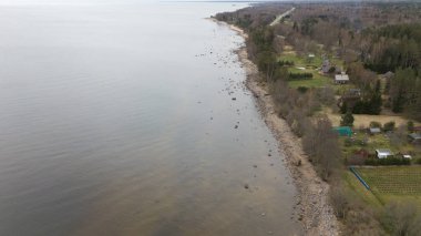 Roja Letonya Baltık Denizi deniz hava dron Üstten Görünüm