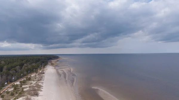 Roja Латвії Балтійського Моря Приморський Drone Топ Пташиного Польоту — стокове фото