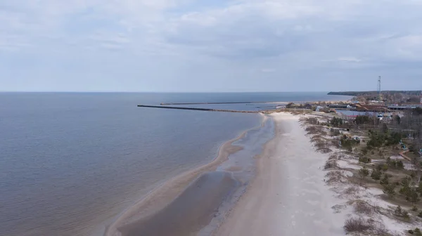Port Roja Lettonie Vue Aérienne Campagne Vue Dessus Drone — Photo
