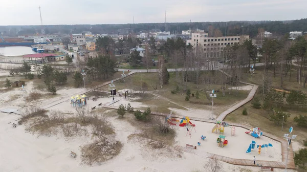 Гавані Roja Латвії Пташиного Польоту Сільській Місцевості Drone Вид Зверху — стокове фото