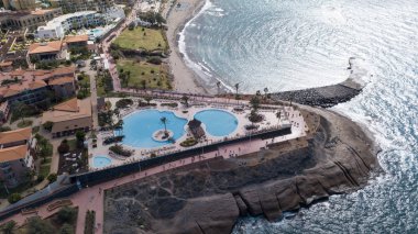 Tenerife Adası kanarya İspanya Atlantik Okyanusu dron üstten görünüm havadan görünümü