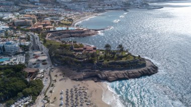Tenerife Adası kanarya İspanya Atlantik Okyanusu dron üstten görünüm havadan görünümü