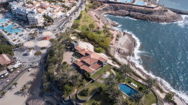 Tenerife Adası kanarya İspanya Atlantik Okyanusu dron üstten görünüm havadan görünümü