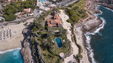 Tenerife Adası kanarya İspanya Atlantik Okyanusu dron üstten görünüm havadan görünümü