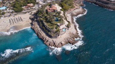 Tenerife Adası kanarya İspanya Atlantik Okyanusu dron üstten görünüm havadan görünümü