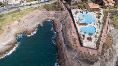 Tenerife Adası kanarya İspanya Atlantik Okyanusu dron üstten görünüm havadan görünümü