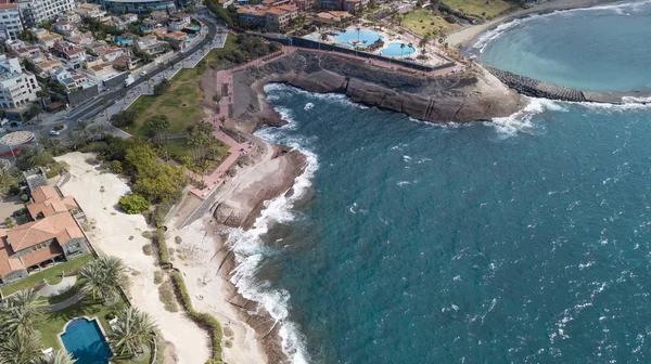 特内里费岛鸟瞰西班牙大西洋无人机俯视图 — 图库照片