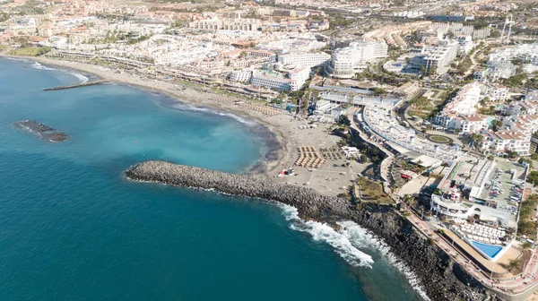 Vista Aérea Ilha Tenerife Canário Espanha Oceano Atlântico Drone Vista — Fotografia de Stock