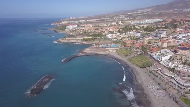 Widok Lotu Ptaka Teneryfa Wyspy Kanaryjskie Hiszpania Atlantic Ocean Drone — Wideo stockowe