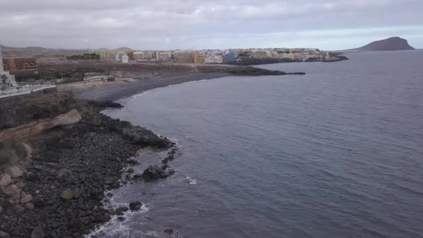 Vista Aérea Isla Tenerife Canarias España Océano Atlántico Drone Vista — Vídeos de Stock