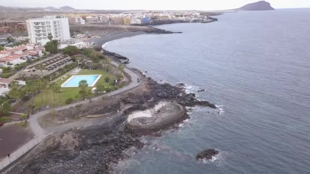 特内里费岛鸟瞰西班牙大西洋无人机俯视图 Uhd — 图库视频影像