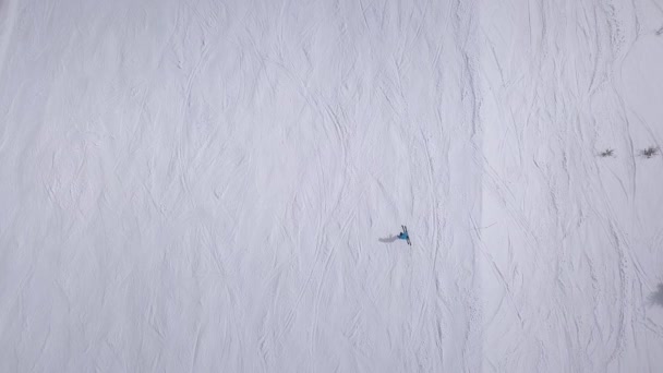 Nieve Montaña Eslovaquia Esquí Invierno Jasna Europa Avión Aéreo Vista — Vídeo de stock