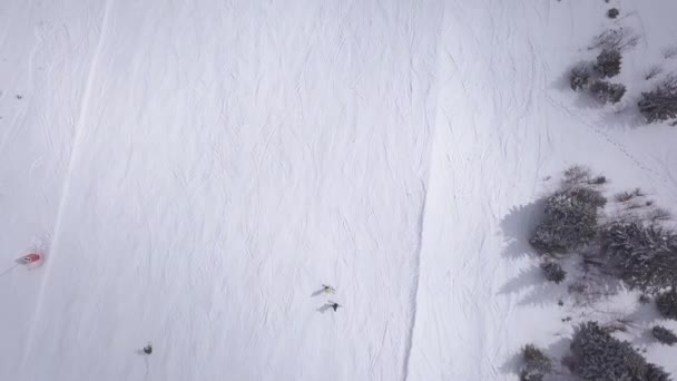 Montanha Neve Eslováquia Inverno Esqui Jasna Europa Drone Aéreo Vista — Vídeo de Stock