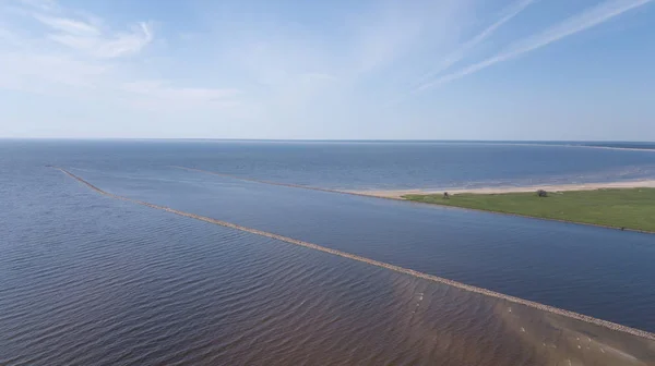 Parnu Estland Ostsee Meer Luftbild Drohne Draufsicht — Stockfoto