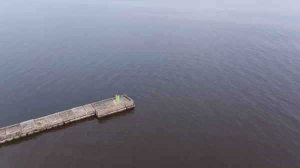 Port Roja Łotwa Lotu Ptaka Widok Góry Drone Wsi — Zdjęcie stockowe