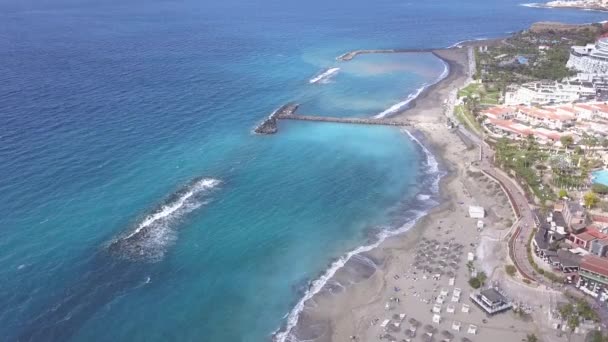 Aerial View Tenerife Island Canary Spain Atlantic Ocean Drone Top — Stock Video