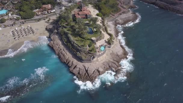 Tenerife Adası Kanarya Spanya Atlantik Okyanusu Dron Üstten Görünüm Uhd — Stok video