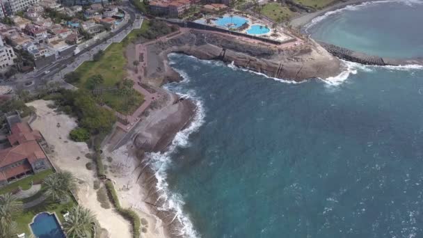 Vue Aérienne de Tenerife île Canaries Espagne Océan Atlantique drone vue du dessus 4K UHD vidéo 