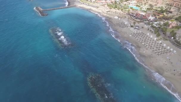 Tenerife Adası Kanarya Spanya Atlantik Okyanusu Dron Üstten Görünüm Uhd — Stok video