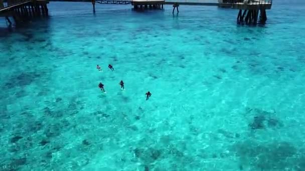 Karib Tenger Sós Harbor Bonaire Sziget Légi Drone Felülnézet Uhd — Stock videók