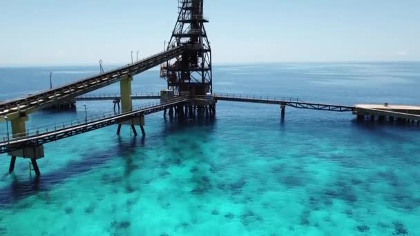 Karibik Salz Hafen Bonaire Insel Antenne Drohne Draufsicht Uhd — Stockvideo