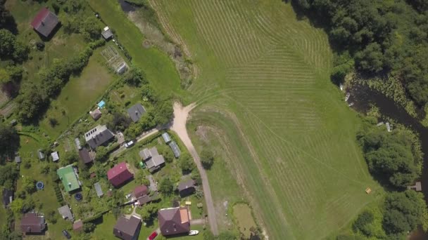 Gauja Río Letonia Desagüe Mar Báltico Avión Tripulado Vista Superior — Vídeo de stock